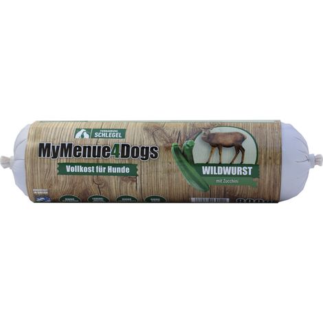 MyMenue4Dogs Hundefutter Wildwurst - 8x 800g (1/2)