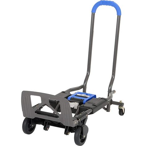 Chariot Charge 135kg Multi-Position Pliant Transport Diable (Bleu) (1/5)