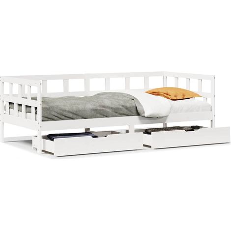 Maison Exclusive - Sofá cama con cajones madera maciza de pino bl (1/5)