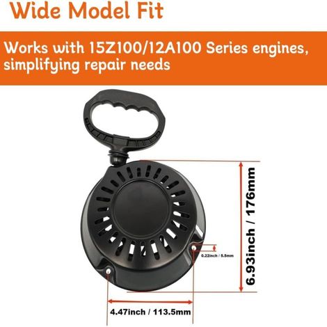 Lanceur à Rappel pour Souffleuse à Neige BS 1150/1450/1650, Remplace 695738 696711 699335 798873, Démarrage Hiver Facile (1/2)