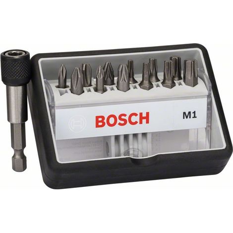 Bosch Schrauberbit-Set Robust Line M Extra-Hart 12 + 1-teilig 25 mm PH PZ Torx (1/4)