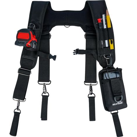 Tool Belts Shoulder Straps with Phone Pouch Padded Tool Belt Straps for Carpenter/Electrician/Roofing/Farmer (H) (1/5)