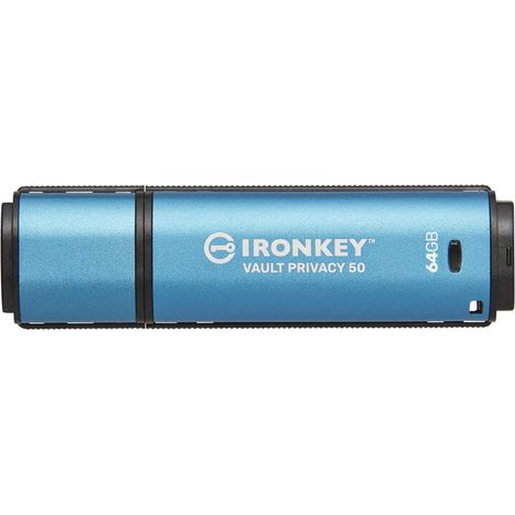 Kingston IronKey Vault Privacy 50 Series - unidad flash USB - 64 GB - Conforme a la TAA (1/3)
