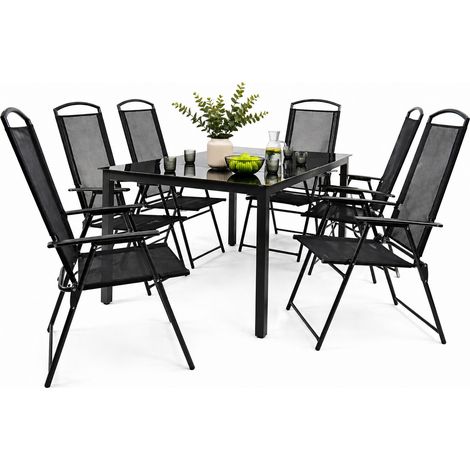 Juego de muebles de jardín del grupo de asientos de 7 piezas 189S 105x189x90 - VCM (1/4)