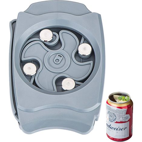 Manueller Dosenöffner, deckelloser Dosenöffner, multifunktionaler Dosenöffner, Küchenhelfer für Getränkedosen von 230-560 ml (grau) (1/3)