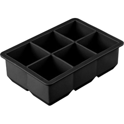 Quadratische Silikonform für 6 Whisky-Eiswürfel - Große, lebensmittelechte Eiswürfelform - Leicht zu entformen (1/4)