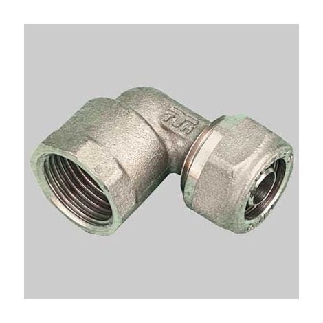 RACCORDO A GOMITO FEMMINA PER TUBO COBRA-PEX - 1/2 x 18 S. 2,5