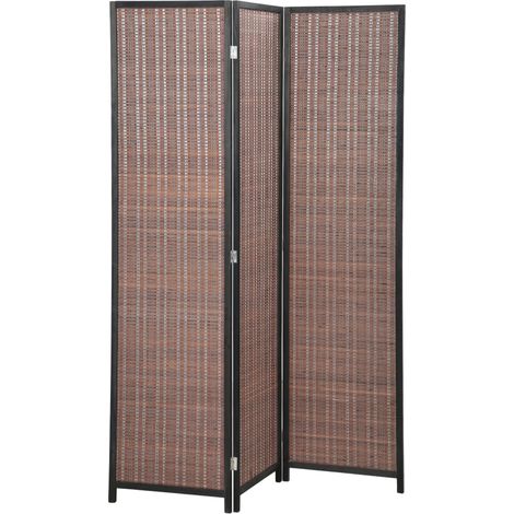 Faltbarer Paravent aus Holz, 3-teilig, 135 x 180 cm, braun