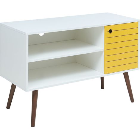 Mobile porta TV mensola porta TV per soggiorno 100 x 40 x 66 cm bianco 030010103