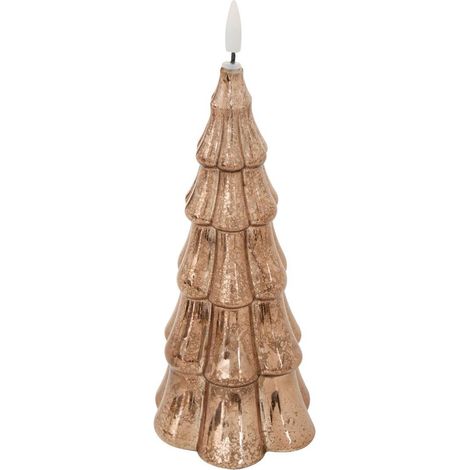 Bougie LED en verre sapin H. 23 cm - Feeric lights & christmas (1/5)