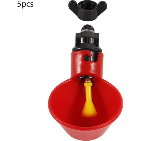Lot de 5 abreuvoirs automatiques pour poules (bols à vis fixes) (1/5)