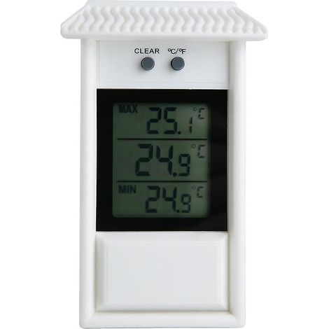 Thermomètre numérique d'intérieur et d'extérieur pour jardin avec affichage min/max, surveillance du réfrigérateur et de la serre (1/5)