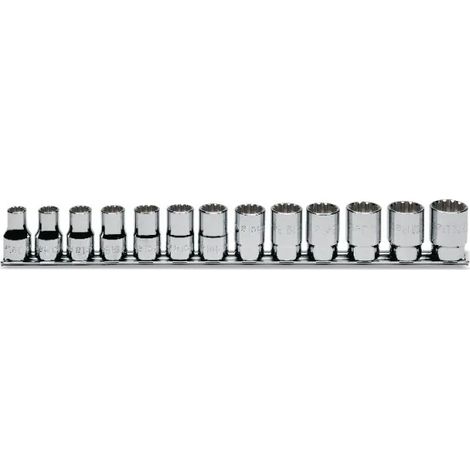 Beta 920U/SB13 Jeu de clés à douilles 1/2" multi-doigts chromées 13 pcs.