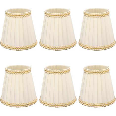 Paralumi a tamburo con clip da 6 pezzi, paralumi in tessuto per lampadari, candele, lampadine e accessori per l'illuminazione