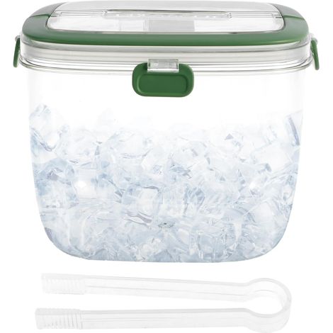 Seau à glace avec couvercle et pinces étanches - 5 L - Seau à glace portable pour cocktails, congélateur, bar, fêtes, barbecues, camping-AquaForge