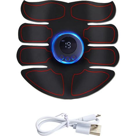 Neues elektronisches Massagegerät mit intelligentem EMS-Muskelstimulator (1 Stück). Elektrisches Gerät für Ganzkörpertraining, Körperformung und Taillenreduktion  04816-AquaForge