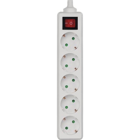 Multiprise avec 5 prises Schuko avec un interrupteur (1/5)
