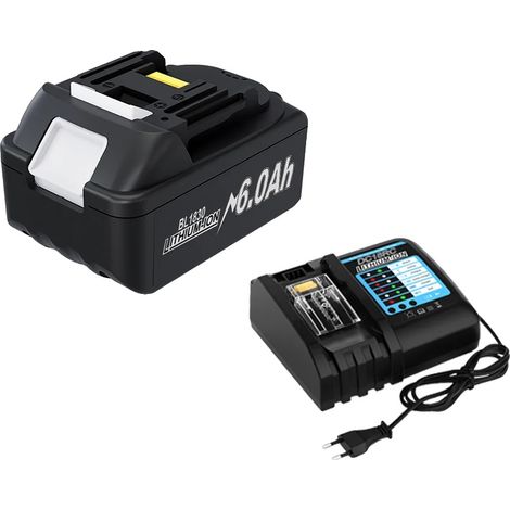 Batería recargable de 6000 mAh, incluye 1 cargador de 6,0 Ah y 4 A. (1/2)