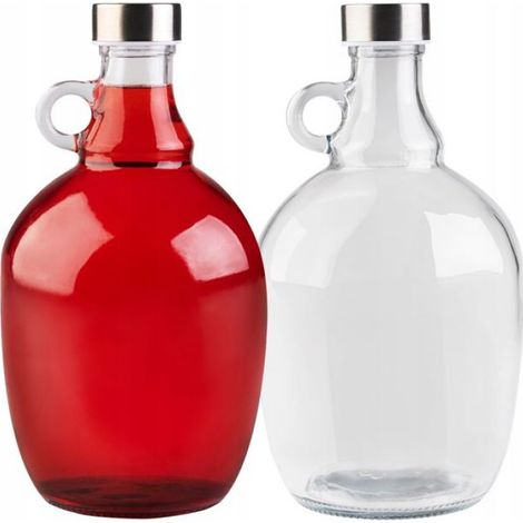 Bouteille En Verre - 1 5 L - Avec Anse Et Bouchon À Vis - Pour Jus Huile Vin Sirop - 1 Pièce (1/5)