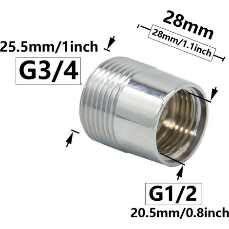 (D) Raccord de connexion fileté en cuivre 1" réducteur de tuyau d'eau raccord de réparation de tuyau de transition (1/5)