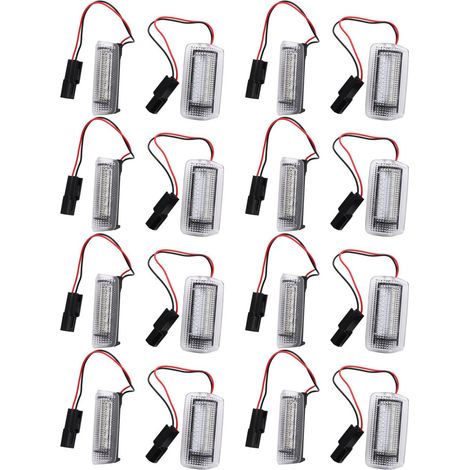 16x Lampe de Courtoisie de Porte LED de Voiture Rouge Blanche pour Wish Prius Camry Alphard Isis Estima
