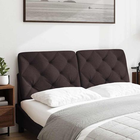 Maison Exclusive - Cuscino Testiera Marrone Scuro 120 cm in Tessuto (1/5)