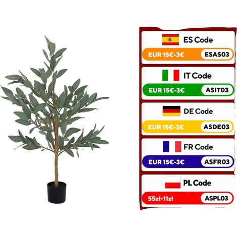 Arbre Artificiel, Design Réaliste, Entretien Facile, vert clair, L (1/5)