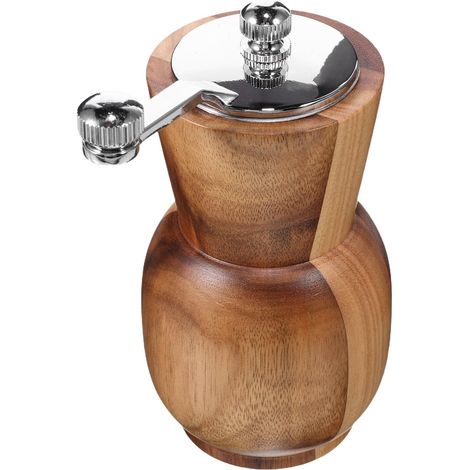 DOITOOL Moulin à Poivre Double Usage en Bois et Acier Inoxydable, (1/5)