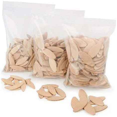 Pair assortiment lamello d’assemblage type Lamello 20 , 100 pièces/taille lamelle bois en hêtre massif Idéal pour fraiseuse bois/fraiseuse à lamelles
