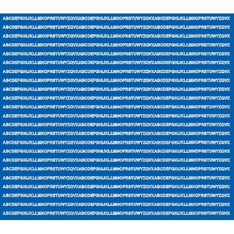 Lettere adesive autoadesive, lettere da 3 mm, blu lucide (1/2)