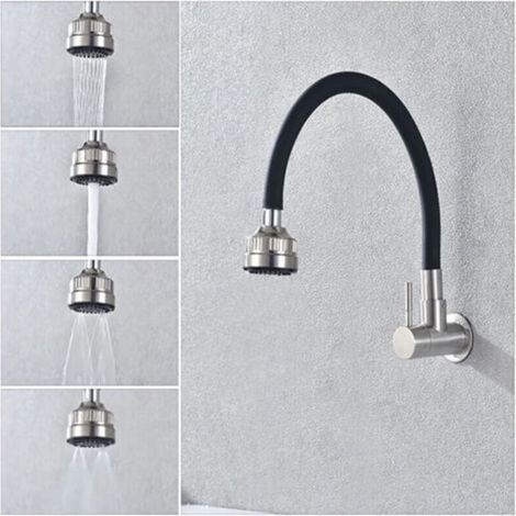 Foldable Kitchen Mixer Tap, Foldable Kitchen Tap for Under-Window Installation, 304 Stainless Steel, Multifunctional (1/5)