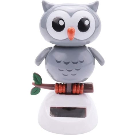 Figurine Chouette Hibou se Balance a l'energie Solaire Type balancier Voiture terrasse Jardin Jouet decoratif Original (1/4)