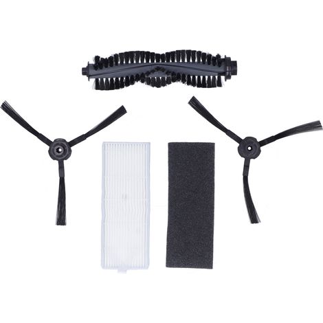 Kit de pièces de rechange pour balai à balai iLife A4S : brosse rotative, filtre, chiffon de nettoyage et brosse latérale (1/5)
