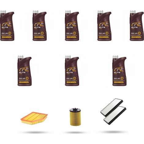 Kit tagliando 3 FILTRI e 8L OLIO compatibile con Bmw serie 5 (E60/E61) 540i 225kw dal 2005 al 2010 (1/5)