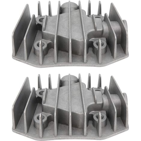 Culasse de 48mm x 72mm 2 pièces culasse compresseur d'air 4/3/5P garnitures en aluminium couvercle refroidissement - (1/5)