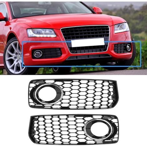 Grilles Anti-Brouillard Auto avec Ouverture Chromée Compatible Audi A5 S5 2008-2012 (1/5)