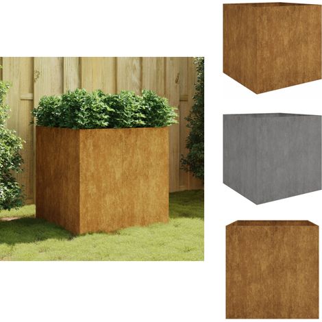Jardinière 80x80x80 cm acier corten - Jardin - Balcon - Patio - Jardinière - Acier Corten (1/5)