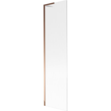 Mexen Next L pare-douche 1-volet 50 x 150 cm, rayures, or rose - 895-050-000-03-09-60 (1/5)