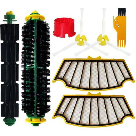 Brosse latérale principale, filtre HEPA et roue avant pour iRobot Roomba série 500 (1/5)