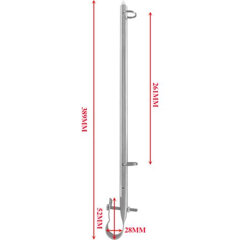 Mât de pavillon de yacht en acier inoxydable, sans joint ni drapeau. Accastillage et accessoires nautiques. Base de mât de pavillon de yacht en acier inoxydable, sans joint ni drapeau. (1/3)