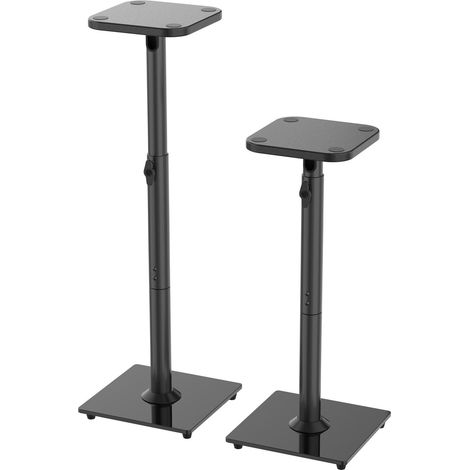 Soportes de altavoz ajustables de acero y vidrio (par)