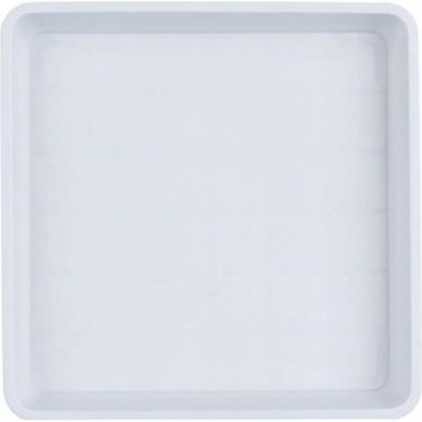 Plateau pour plantes carrées en blanc avec soucoupe Pot de fleurs pour plantes grasses en pot avec bac d’égouttement pour patio, jardin, véranda, serre (18 mm / 7,1 pouces) (1/5)