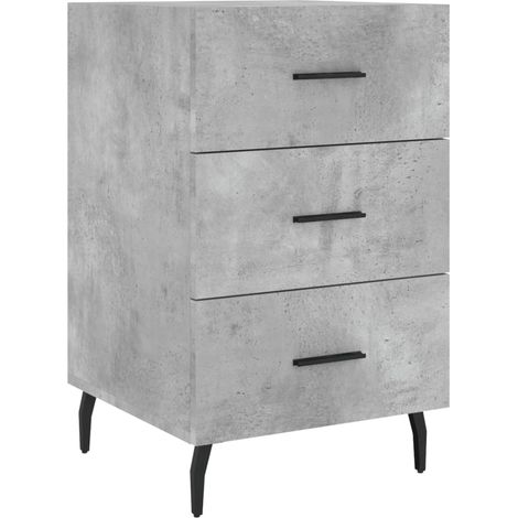 Mesita de noche madera de ingeniería gris hormigón 40x40x66 cm vidaXL (1/5)
