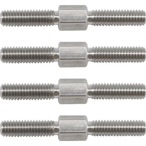 Stück M12 x 100 mm, doppelseitige Sechskant-Gewindebolzen mit Rechts- und Linksgewinde, Edelstahl 304, gleiche Länge