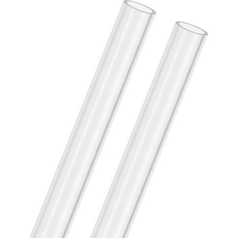 2-Pcs Tuyau Rigide En Acrylique Transparent, 8mm[0.31"] ID x 10mm[0.39"] OD Tube Rond En Plastique Pour Système De froid Par Eau/Lampes/Fontaines [305mm/12IN] (1/5)