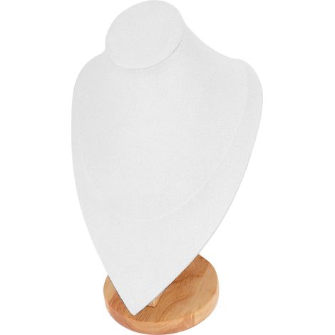 Présentoir à bijoux pour colliers et soutiens-gorge avec base stable et résistante aux rayures, idéal pour les vitrines et la maison, blanc. (1/5)