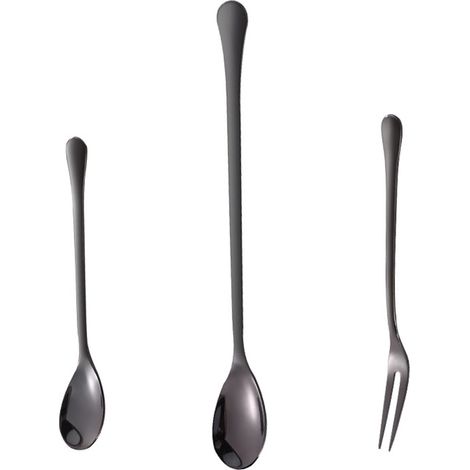 Fourchette a Salade - Fourchette a Dessert - En Acier Inoxydable - Pour Usage Domestique ou Extérieur - Lot de 4 (1/5)