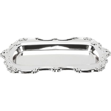 Plateau à Bijoux Vintage, Plateau décoratif Multifonctionnel en métal Exquis (Argent) (1/5)