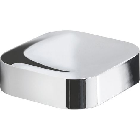 Portasapone inamovibile da muro in ottone, acciaio inox e Cromall 3212 Gedy serie OUTLINE Cromato