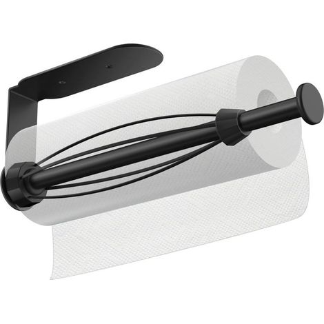 Kitchen Roll Holder 1pc Aucun perçage requis Support de serviette en papier déchirable d’une seule main pour cuisine / salle de bain Kitchen Roll Holder Mur / Sous armoire Auto-adhésif et perc (1/5)